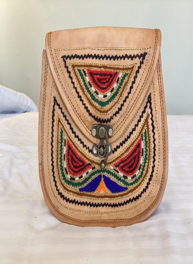 Craftonus India Hand Bags Medium Size For Women Stylish Hand embroidery | Leather Bag Inside Is Canvas Material 4 - Image 2