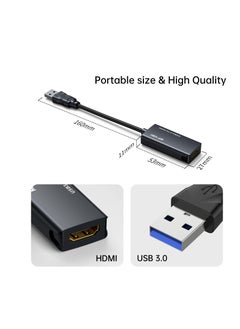 Excefore USB 3.0 to HDMI Adapter, USB 3.0 to HDMI Male to Female Adapter, for PC Laptop Monitor Projector Desktop TV, Support Mac OS, Windows 10/8.1/8/7 (Unidirectional)  - Image 5