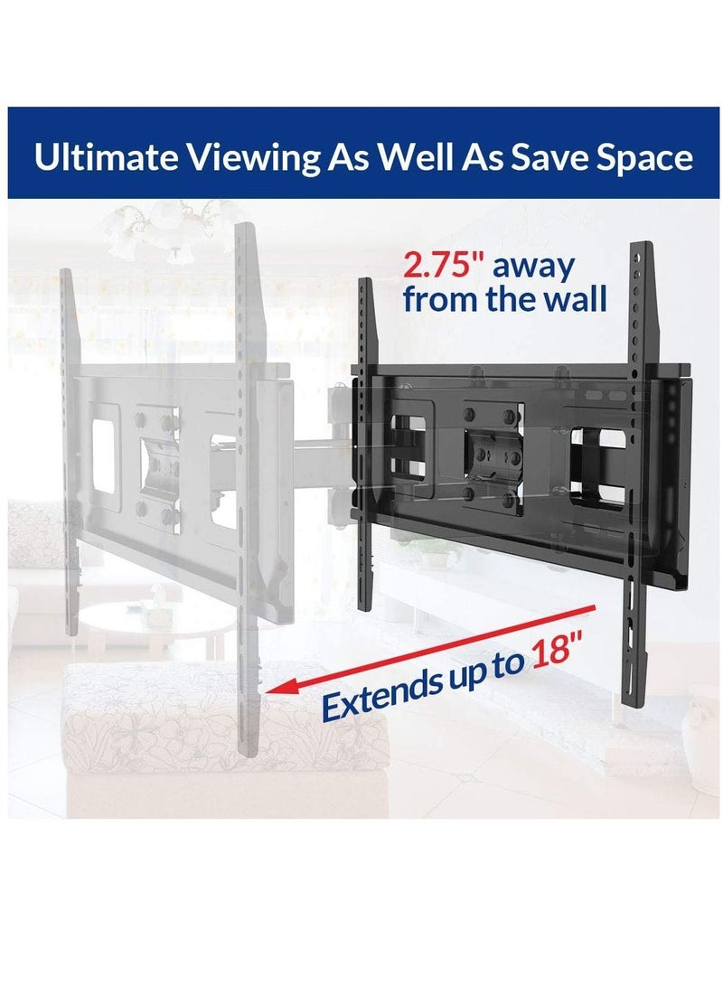 Curved Flat TV Wall Mount TV Bracket for 32-65 inch up to 132lbs VESA 600x400mm with Swivel Articulating Dual Arms - Image 4