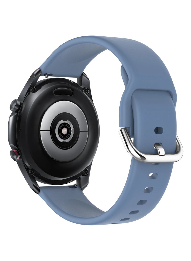 Silicone Band 22mm Compatible with Huawei Watch GT5 Series/ GT 4 46mm/GT 3 /GT2 46MM/Huawei Watch 4 pro 48mm /Samsung Galaxy Watch 3 45mm Light Blue