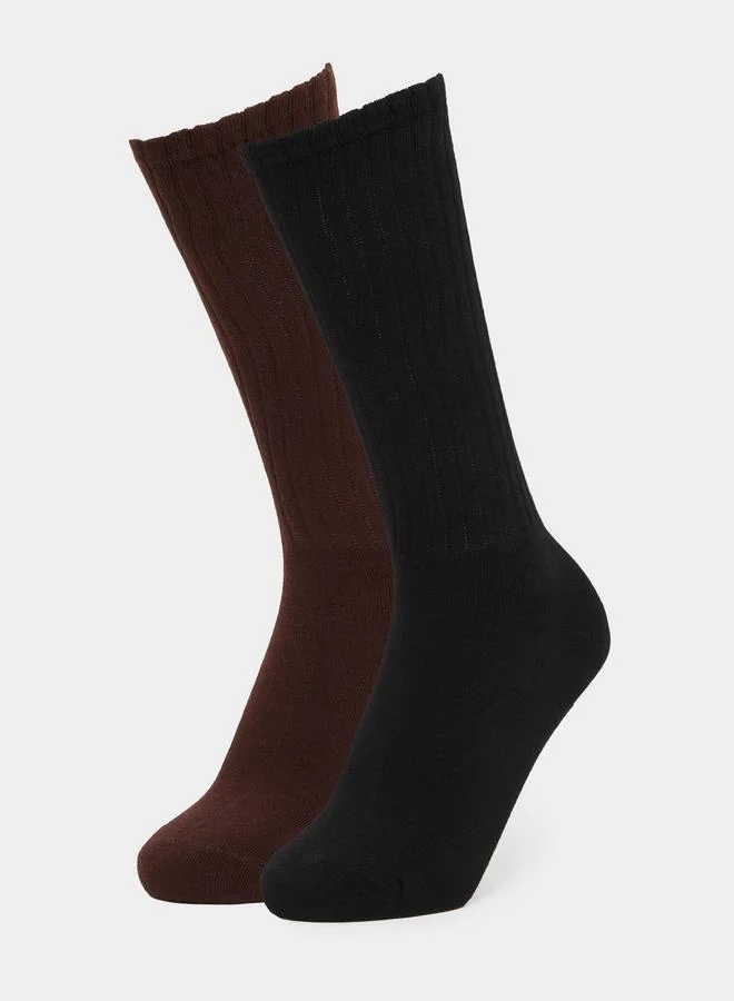 Styli Styli Pack of 2 - Ribbed Socks