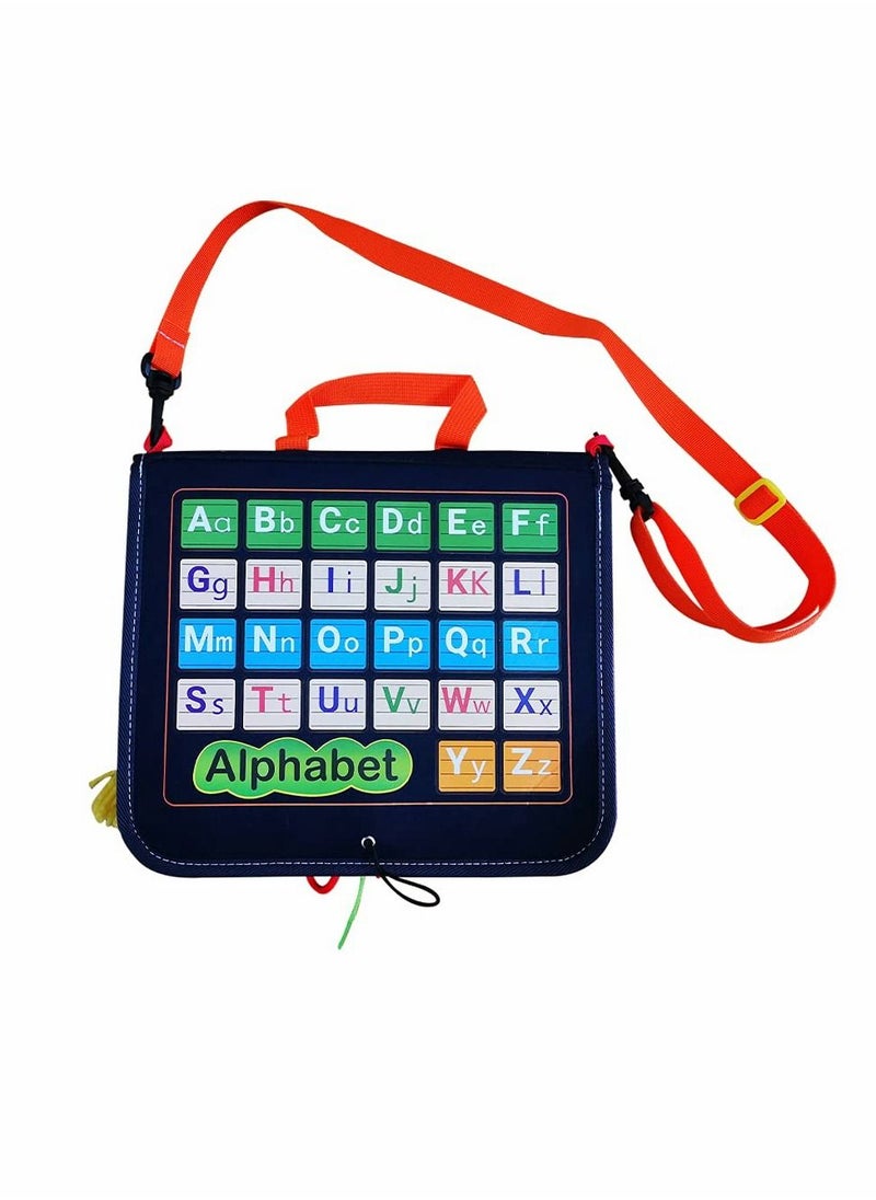 Generic - KASTWAVE Montessori Toddler Busy Board, Sensory Travel Toy for Toddlers and Young Children 1-3 Years Old, Busy Book Bag, Learning to Dress Activity Toy with Alphabet for Kids - Image 1