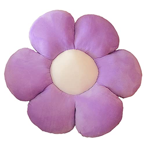 AVSHUB Sunflower Shaped 6 Kali Cute Preppy Decorative Throw Pillow|Floor Cushion with Fibre Filling for Aesthetic Decoration (Purple, 25CM) - Image 1