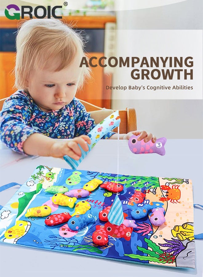 GROIC Baby's Sensory Toy First Fishing Toy Set,Count Learning Montessori Toys,Educational Learning Toys Stacking Cups Number Counting, Color Sorting for Baby - Image 3