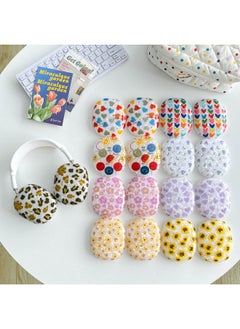 For Apple AirPods Max Protective Cover For Apple Headset Apm Protective Shell Earmuffs-Color:Purple Flower Shell Pattern