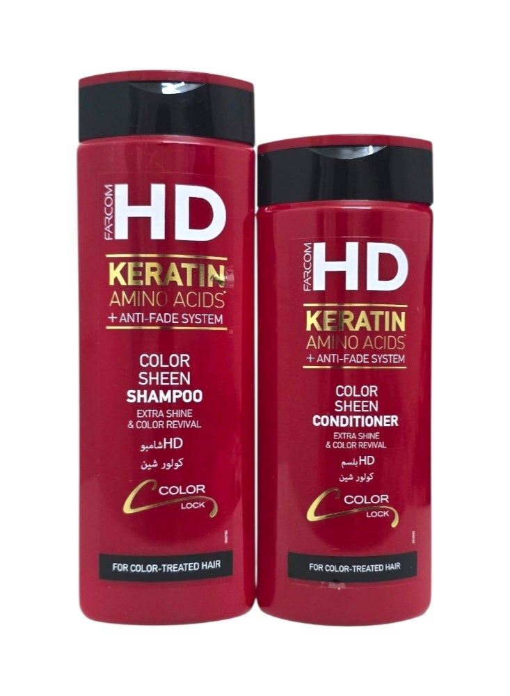 FARCOM 2-Pices Set(Shampoo Color Sheen 400ml&Conditioner Color Sheen330ml) - Image 1
