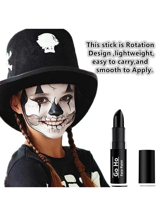 Go Ho Makeup Clown Black Cream-Blendable Stick - Face Body Paint for Professional SFX, Cosplay Costume - Safe Facepaint, Nose & Lip Smacking, Eye Black for Baseball/Football, Sports, Halloween - Image 2