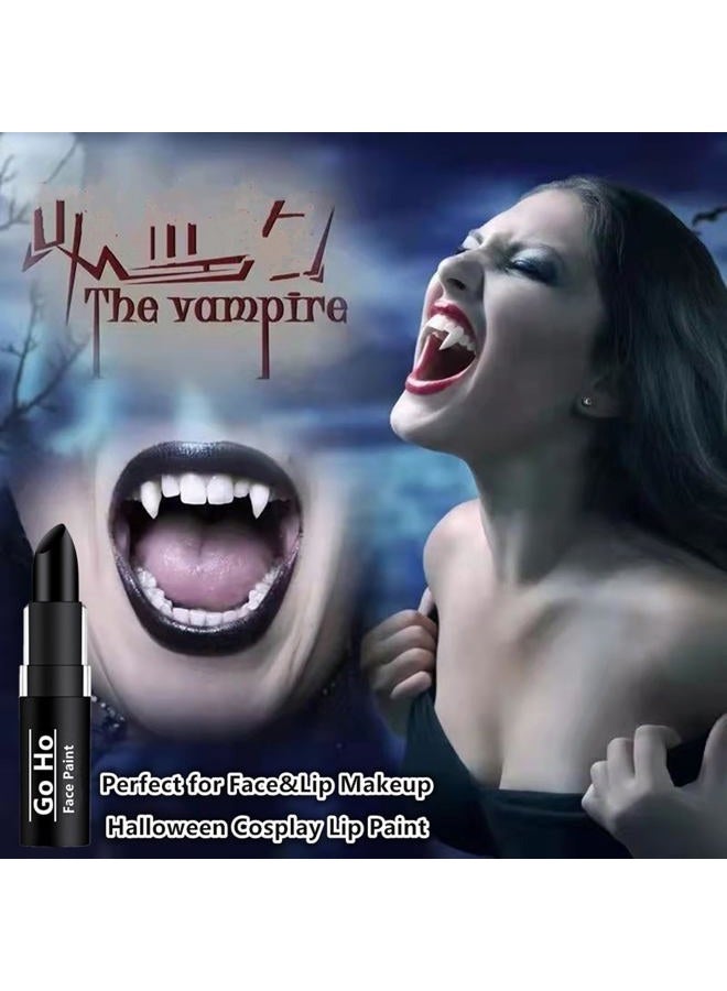 Go Ho Makeup Clown Black Cream-Blendable Stick - Face Body Paint for Professional SFX, Cosplay Costume - Safe Facepaint, Nose & Lip Smacking, Eye Black for Baseball/Football, Sports, Halloween - Image 3