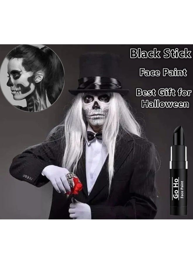 Go Ho Makeup Clown Black Cream-Blendable Stick - Face Body Paint for Professional SFX, Cosplay Costume - Safe Facepaint, Nose & Lip Smacking, Eye Black for Baseball/Football, Sports, Halloween - Image 4