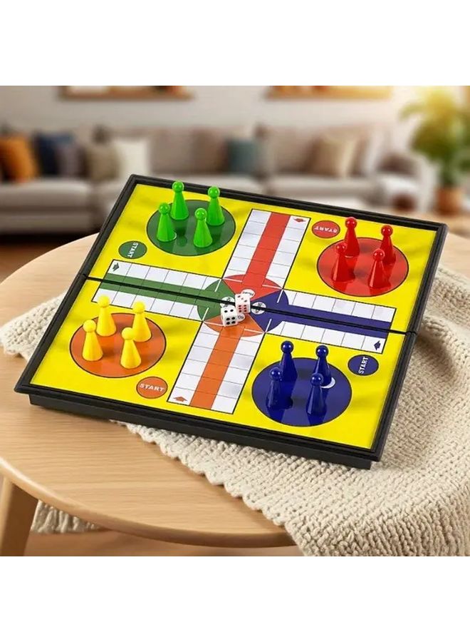 مجموعة لودو محمولة مع نردين ولوح قابل للطي للسفر والتجمعات العائلية - Image 2