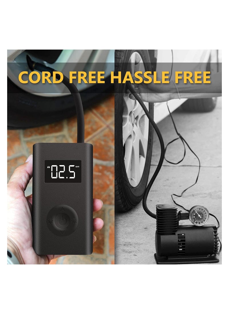Generic Tire Inflator Portable Air Compressor with Auto Shutoff and Pressure Gauge up to 150 PSI Portable Air Compressor, Air Pump for Car Tires, Power Bank and Emergency Flashlight  - Image 4