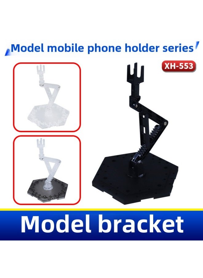 Generic - 1/144HG RG BB Hand-made Gundam Model Doll Assembled Bracket Display Platform Base Support Frame-Color:XH-554: Transparent Bracket - Image 1