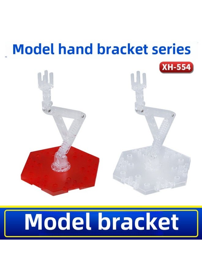 Generic - 1/144HG RG BB Hand-made Gundam Model Doll Assembled Bracket Display Platform Base Support Frame-Color:XH-554: Transparent Bracket - Image 1