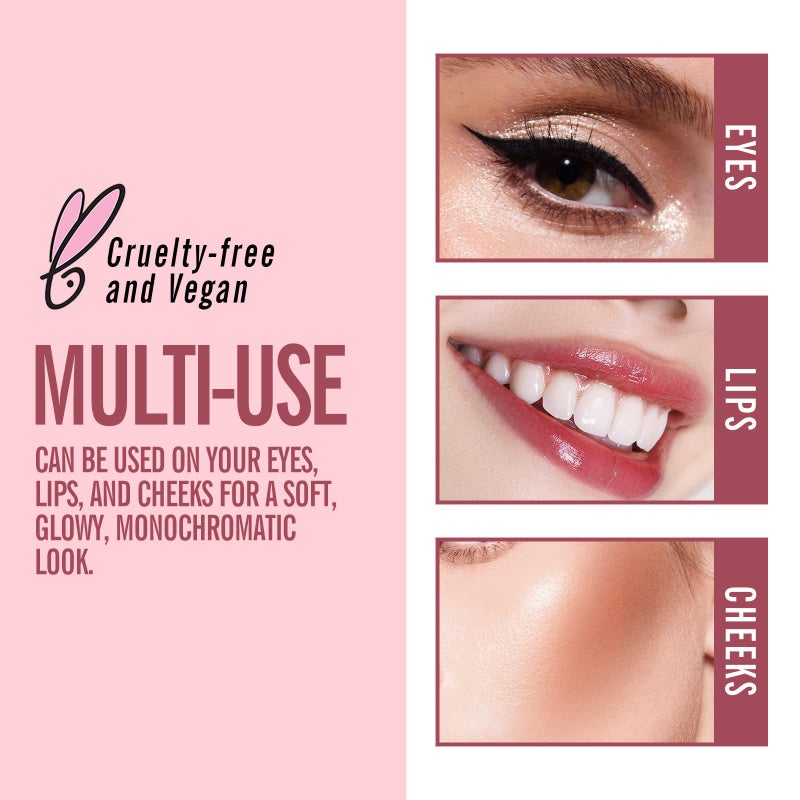 KIMUSE Multi Stick Trio Face Makeup, Cream Blush Stick for Cheeks & Lips, Contour Stick & Highlighter Makeup Sticks for All Skin - Image 4