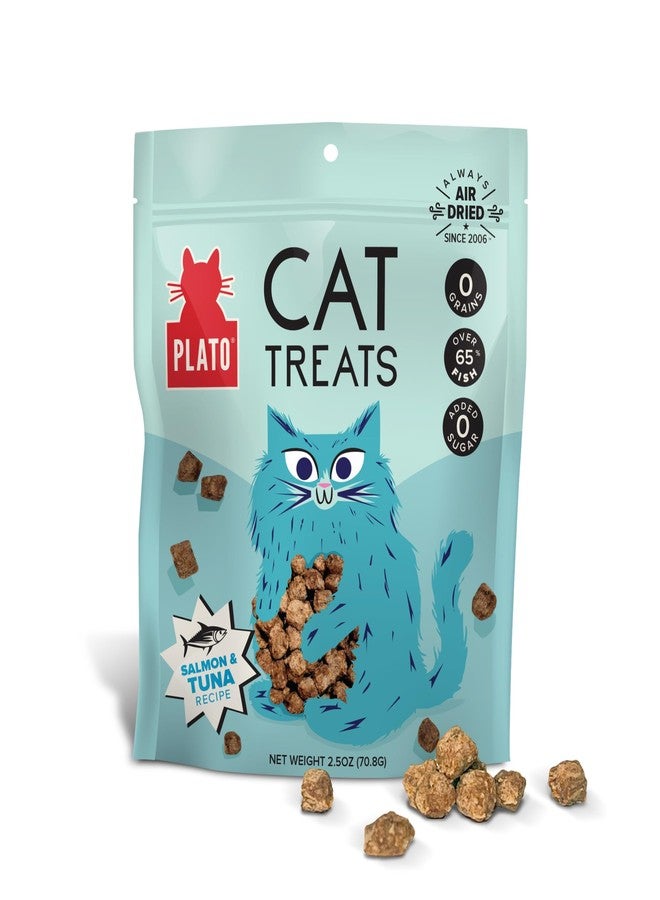 Plato Pet Treats Cat Treats - Single Ingredient, Healthy Salmon Treats for Indoor Cats - 2.5 oz - Image 1