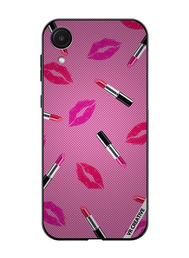 VR CREATIVE Protective Case Cover For Samsung Galaxy A03 Core Lipstick Tags Design Multicolour - Image 1