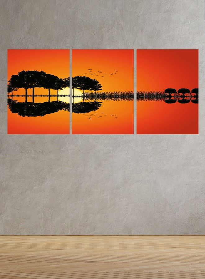 Marktna Decorative Wall Art Painting with a Nature Design, 3 Pieces, Size 120x60cm - Image 1