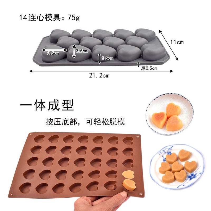 general 15-Section Heart Silicone Mold for Chocolate Baking Ice Cubes DIY - Image 5