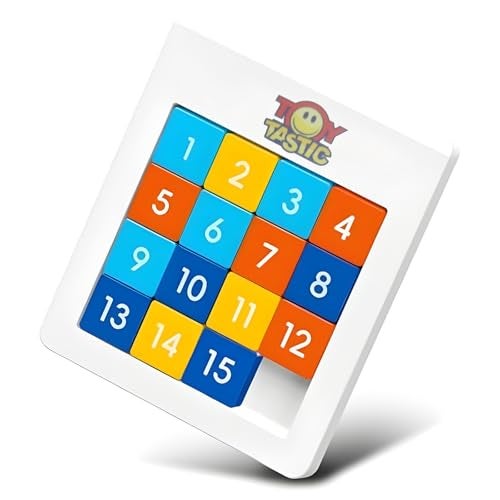 ToyTastic Number Sliding Magnetic Puzzle 4x4 | Toys for 5-10 Years Old Boys & Girls | 15-Blocks Brain Teaser Puzzle Game for Kids | Educational, Learning, Activity Toy for Return & Birthday Gifts - Image 1