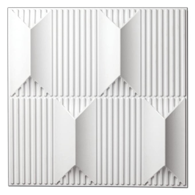 PVC 3D WALL PANEL FOR INTERIOR WALL DCOR 197 X 197 WALL DECOR PVC 3D WALL PANELS 3D TEXTURED WALL PANELS PACK OF 12 TILES WHITE