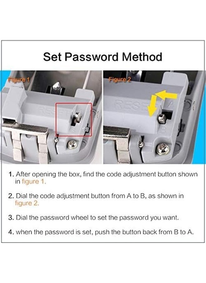 New Wall Mount Key Storage Lock Box with Key and 4-Digit Password Access Emergency Unlock Weather Resistant Steel