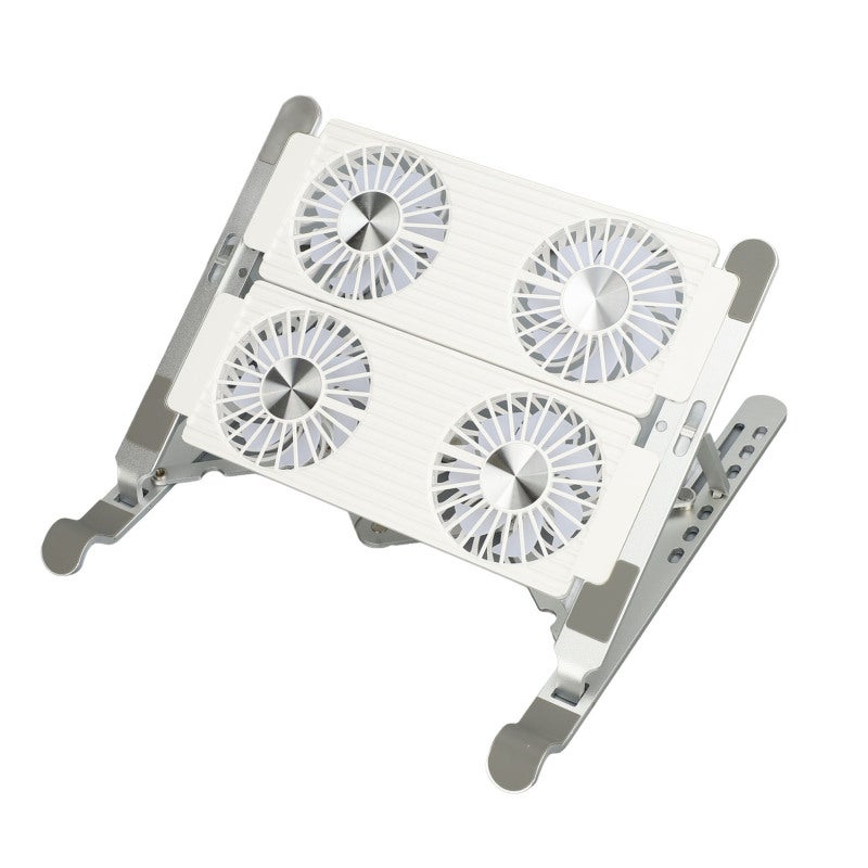 Laptop Cooling Stand Adjustable Aluminum Alloy Laptop Stand with 2 Cooling Fans - Ergonomic Design Portable Notebook Stand for Home Office - Image 5