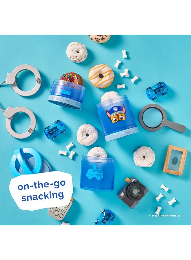 Whiskware Paw Patrol Stackable Snack Containers for Infants, Kids, and Toddlers, Durable Food Storage Containers for Daycare, Car, and Airplane Travel, Dishwasher Safe, Chase - Image 5