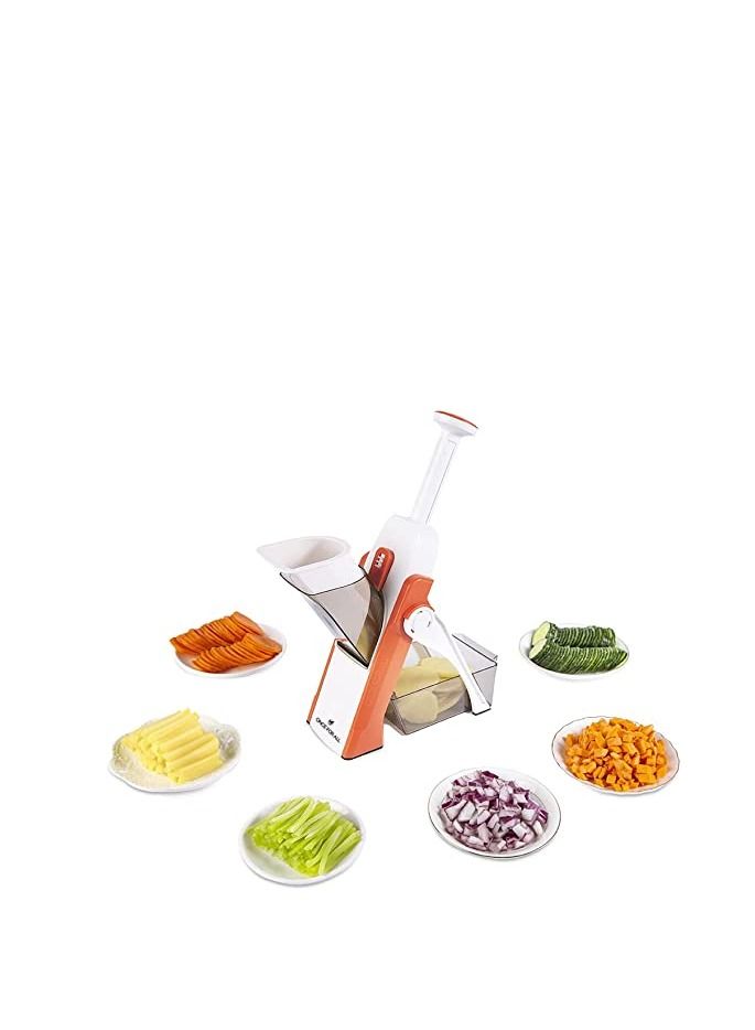 سبيس شوب قطاعة خضروات من مندولين قابلة للتعديل قطاعة بطاطس بصل آمنة متعددة الوظائف - Image 3