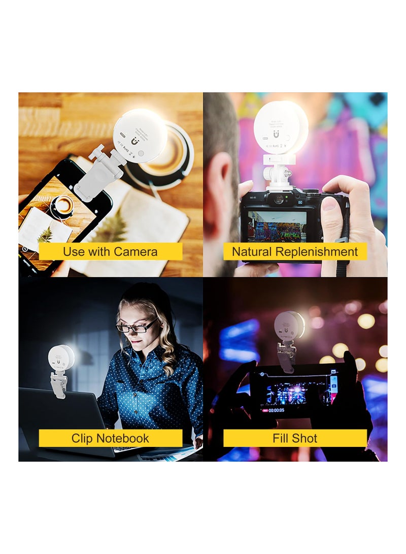 SYOSI Clip On Selfie Light, 360° Rotation, Rechargeable, Adjustable Light Modes, for Phone, Laptop, Monitor Ideal for Video Conference Lighting, Fit for Makeup TikTok Camera Webcam Live Stream - Image 5