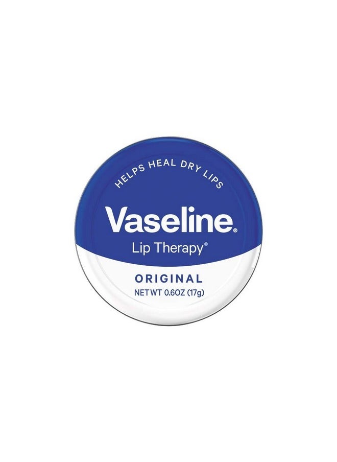 Vaseline - Vaseline Therapy Lip Balm Tin, Original, 0.6 Ounce (Pack of 3) - Image 1