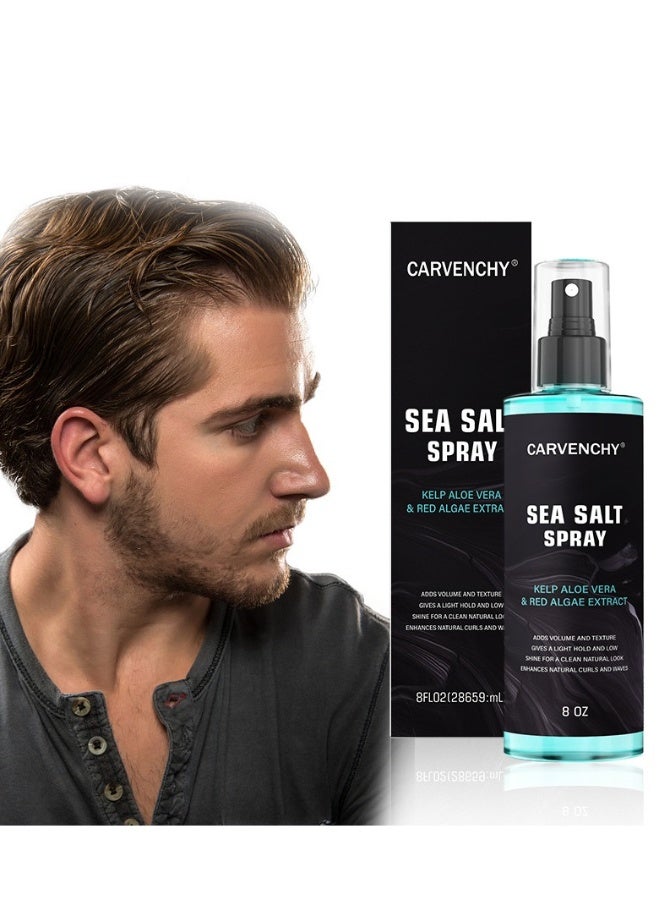Sea Salt Spray for Hair Men - Hair Texturizing Spray with Kelp, Aloe Vera and Red Algae Extract - Surf Spray to Add Volume and Texture Sea Salt Spray for Men Beach Hair Spray - 8oz