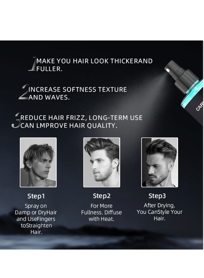 Sea Salt Spray for Hair Men - Hair Texturizing Spray with Kelp, Aloe Vera and Red Algae Extract - Surf Spray to Add Volume and Texture Sea Salt Spray for Men Beach Hair Spray - 8oz