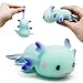 ZTATU Axolotl Squishy Toys Stress Balls for Adults 1PCS Salamander Squishy Dough Ball Sensory Toys Fidget Balls Stress Relief Toy Party Favors Axolotl Gifts Easter Basket Stuffers Blue - Image 2