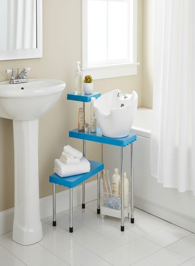 WEXUS 3 Tier Countertop Organizer Corner Shelf Rack - Multipurpose Storage Stand for Kitchen, Bathroom, Office, Makeup & Books | Space Saving Wooden/Bamboo Adjustable Rack - Image 2