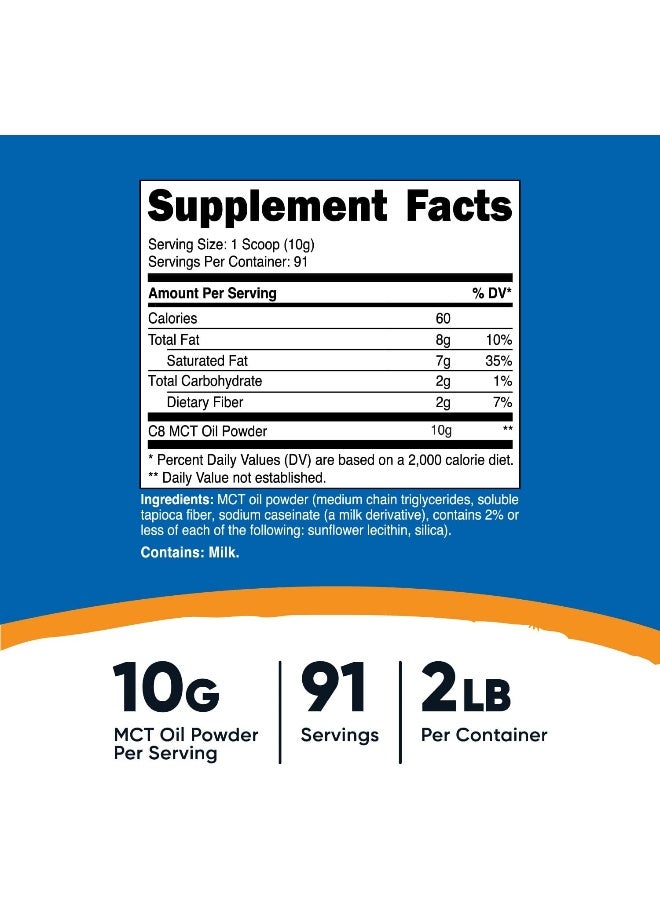 Nutricost Mct Oil Powder - Great For Keto, Ketosis And Ketogenic Diets - Zero Net Carbs - Made In The Usa, Non-Gmo + Gluten Free 2Lbs - Image 2