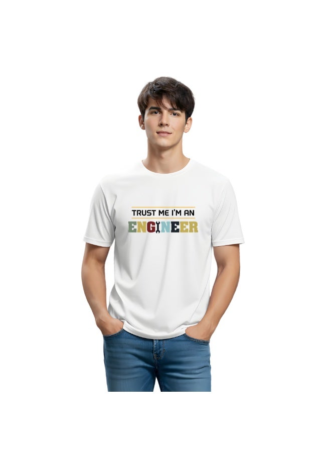 برينت شوب فور مي مهندس تي شيرت للرجال الهندسة التي شيرت الجرافيك المحملة للمهندسين القطن المحملة الرجال لباس غير رسمي التكنولوجيا مريحة المحملة الرجال الجرافيك قميص - Image 1