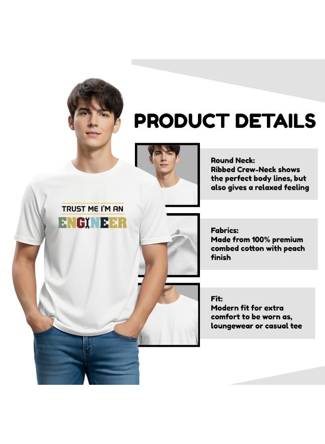 برينت شوب فور مي مهندس تي شيرت للرجال الهندسة التي شيرت الجرافيك المحملة للمهندسين القطن المحملة الرجال لباس غير رسمي التكنولوجيا مريحة المحملة الرجال الجرافيك قميص - Image 4