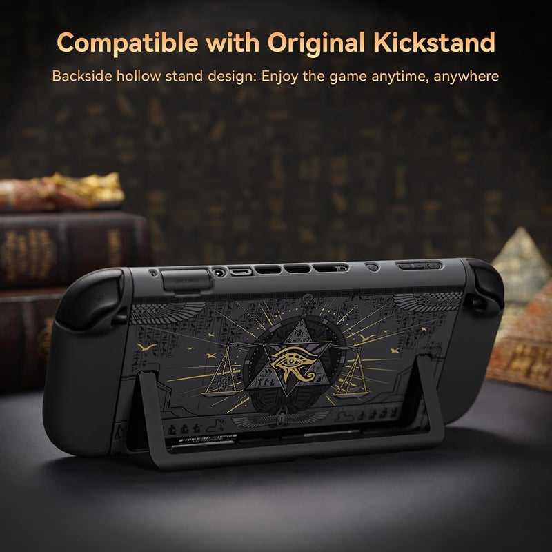 GeekShare غطاء حماية رقيق GeekShare المتوافق مع Switch 2 (2025)، غلاف صلب قابل للإرساء مضاد للخدوش وممتص للصدمات لوحدة ألعاب Switch 2 (الأسود الغامض) - Image 3