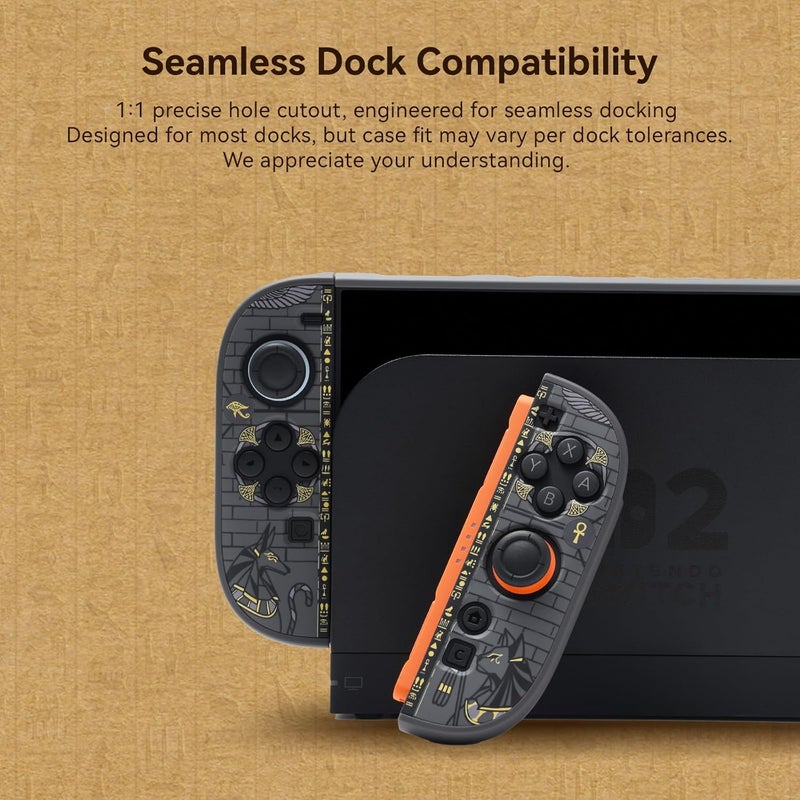 GeekShare غطاء حماية رقيق GeekShare المتوافق مع Switch 2 (2025)، غلاف صلب قابل للإرساء مضاد للخدوش وممتص للصدمات لوحدة ألعاب Switch 2 (الأسود الغامض) - Image 4