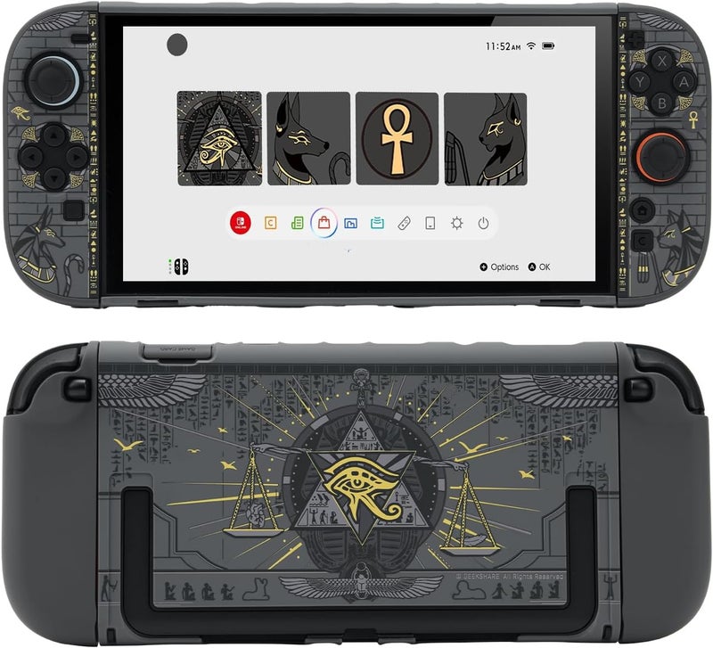 GeekShare غطاء حماية رقيق GeekShare المتوافق مع Switch 2 (2025)، غلاف صلب قابل للإرساء مضاد للخدوش وممتص للصدمات لوحدة ألعاب Switch 2 (الأسود الغامض) - Image 1