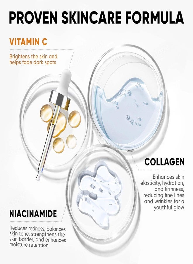 Everyouth Vitamin C Serum for Face 20% Hyaluronic Acid, Niacinamide, Vitamin E, Collagen Peptides - Skin Brightening Solution for Wrinkles, Dark Spots, Fine Lines - Anti Aging Stem Cell Serum for Face, 1 oz - Image 2