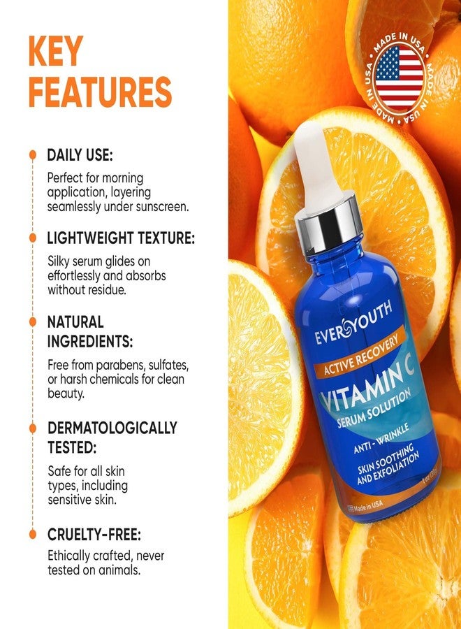 Everyouth Vitamin C Serum for Face 20% Hyaluronic Acid, Niacinamide, Vitamin E, Collagen Peptides - Skin Brightening Solution for Wrinkles, Dark Spots, Fine Lines - Anti Aging Stem Cell Serum for Face, 1 oz - Image 4