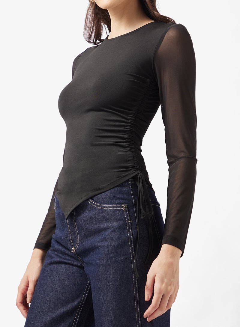 ELLA Fiited Top With Sheet Sleeves - Image 2