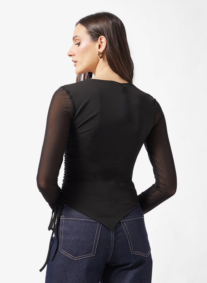 ELLA Fiited Top With Sheet Sleeves - Image 3