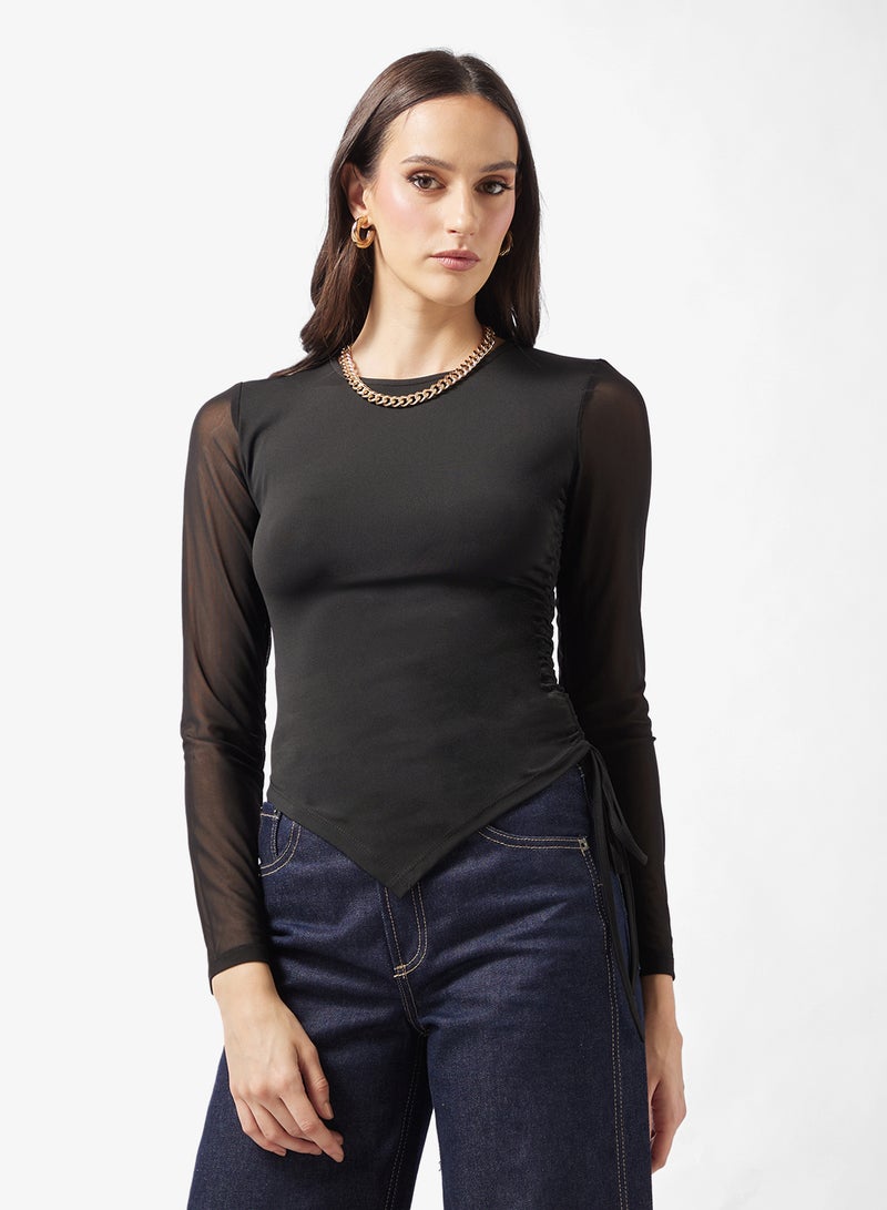 ELLA Fiited Top With Sheet Sleeves - Image 1