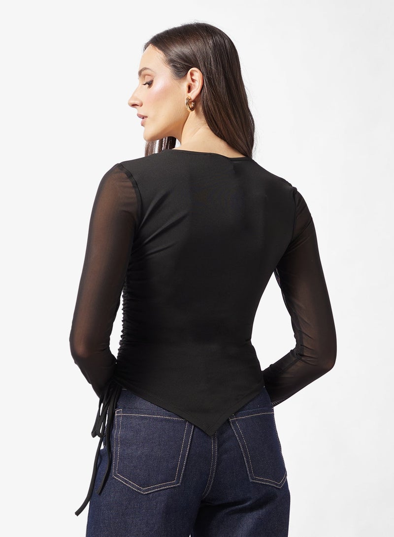 ELLA Fiited Top With Sheet Sleeves - Image 3