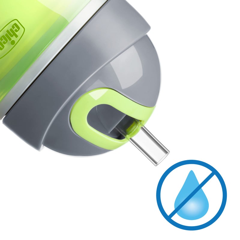 Chicco كوب شرب مزدوج الجدار معزول من شيكو بغطاء قابل للفتح وقشة سيليكون وغطاء مضاد للتسرب سعة 9 أونصات | آمن للغسل في غسالة الصحون في الرف العلوي | سهل الإمساك مع انحناءات مريحة | لون أخضر/تيال، عبوة 2 | مناسب للأطفال من 12 شهرًا فما فوق - Image 3