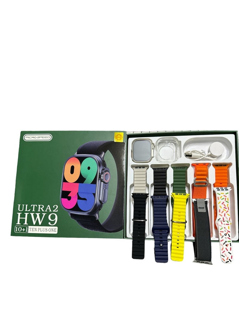 HW Smart Watch HW9 Ultra 10 +1 With Health Fitness Tracker Sport Watch 10 addition Replacement Band 49MM-Multicolour  - Image 3