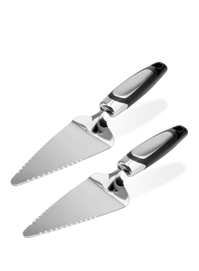 2PCS Flatware Pie Server Stainless Steel Cake Cutter, Pizza/Tart/Dessert Slicer. - Image 1