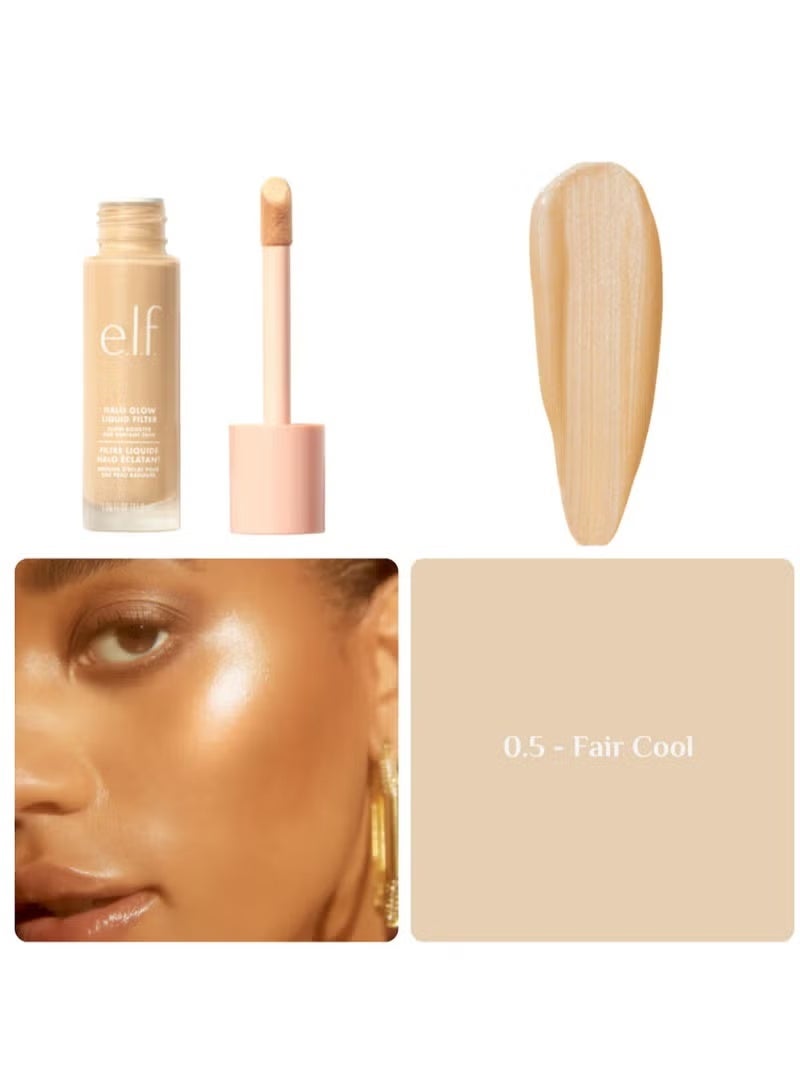 elf Halo Glow Liquid Filter 0.5 Fair, Complexion Booster For A Glowing, Soft-Focus Look, Infused With Hyaluronic Acid, Vegan & Cruelty-Free - Image 3